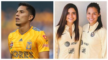 Carlos Salcedo y dos jugadoras