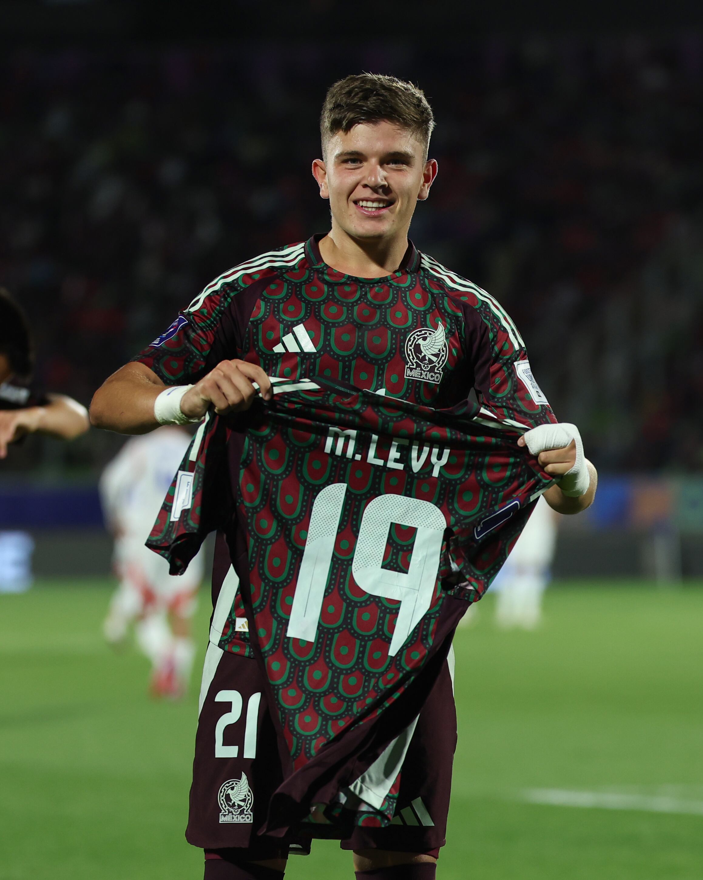 Tras el gol de México, los jugadores le dedicaron la anotación a Mateo Levy tras sufrir una conmoción en el partido pasado. Imagen cuenta de X @miseleccionsubs