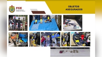 Material incautado en los 7