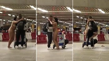 Una mujer se desnudó y