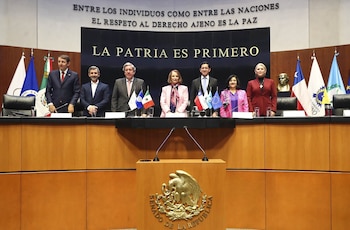 Roberto Velasco Álvarez participó en la sesión de apertura de la Asamblea Parlamentaria Euro-Latinoamericana (EuroLat). (Foto: Senado de México)