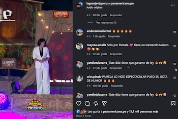 Pamela López e Melissa Klug explodiram La Granja VIP com o final inesperado do desafio musical. Captação: Televisão Panamericana.