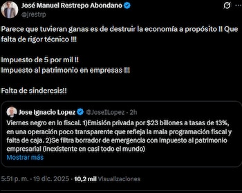 Para el economista no tiene
