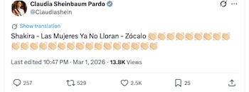 La presidenta de México reaccionó