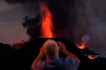 La erupción del volcán de