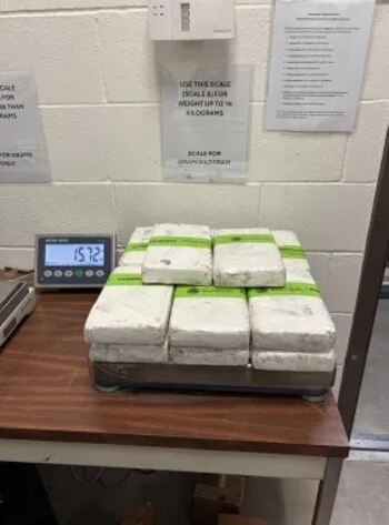 Cocaína decomisada en la frontera