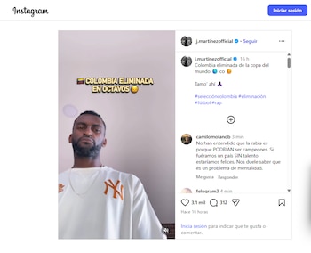 El tema musical de JM generó diferentes reacciones entre los internautas - crédito @j.martinezofficial/Instagram