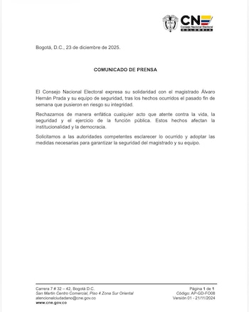 CNE sostuvo que los hechos