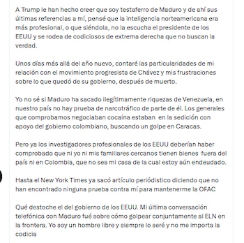 El presidente Gustavo Petro negó