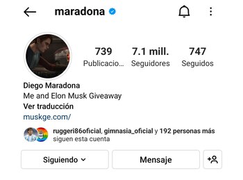 La cuenta de Instagram de