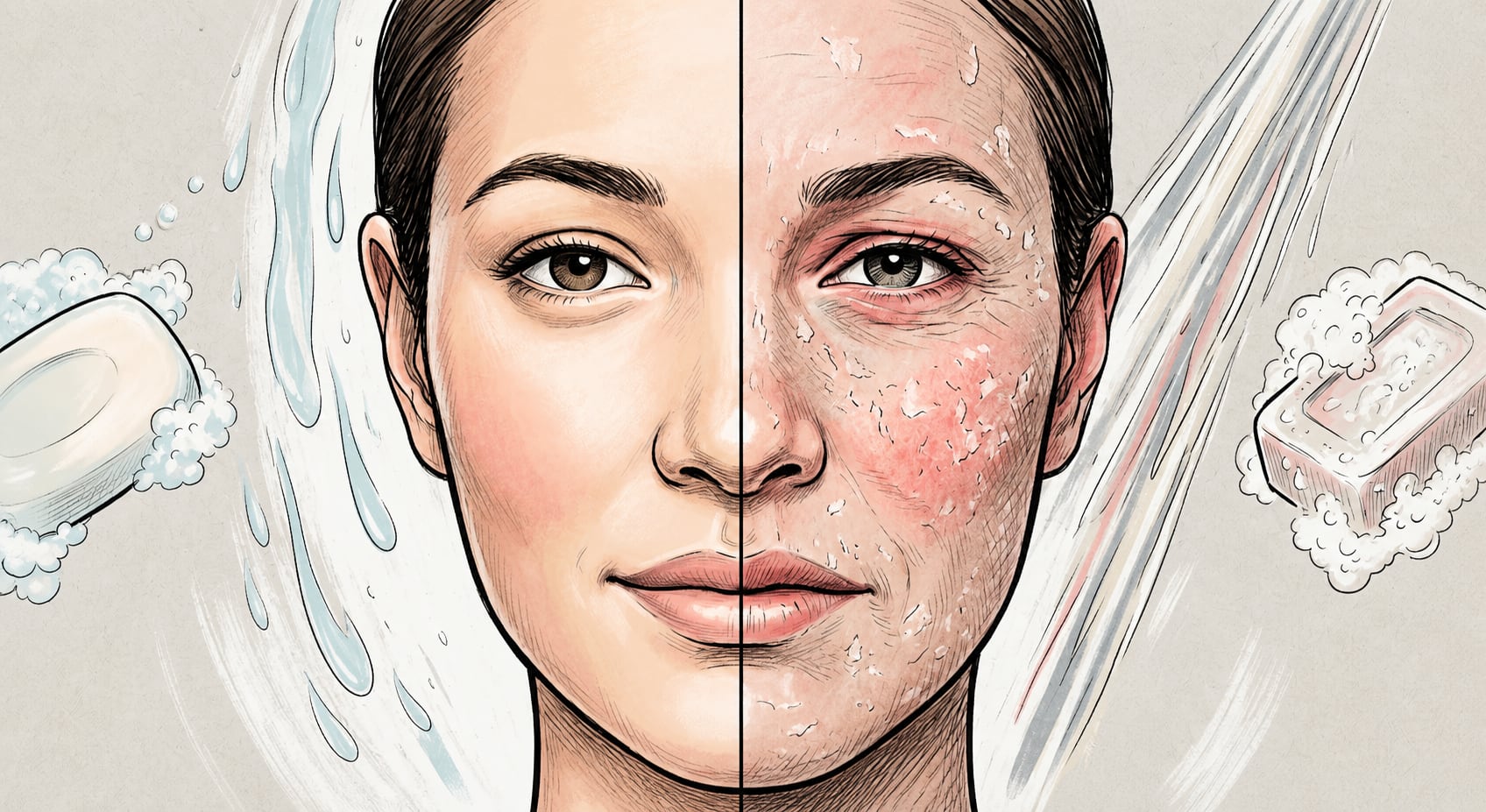 La limpieza facial diaria recomendada por dermatólogos mejora la salud y el cuidado de la piel (Imagen Ilustrativa Infobae)
