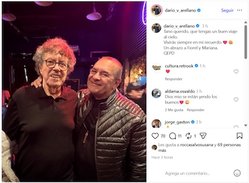 Diversas personalidades del espectáculo argentino e internacional expresaron sus condolencias a la familia del autor de Mi viejo
