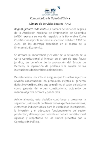 La Cámara de Servicios Legales