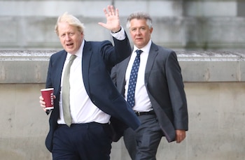 Boris Johnson en su llegada