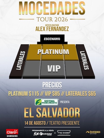 A través de la redes sociales, Two Shows ha revelado las localidades para el concierto de la agrupación española en El Salvador./ (Two Shows)