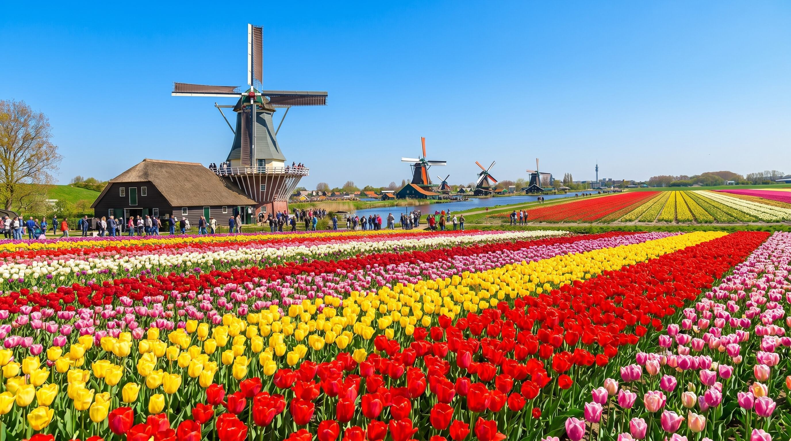 Ámsterdam y los Países Bajos atraen turistas por la floración de tulipanes, mientras Japón destaca con la temporada de cerezos en flor - crédito Imagen Ilustrativa Infobae
