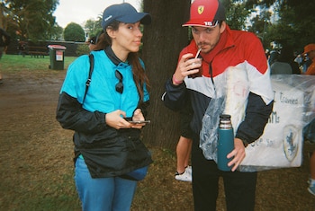 Nicolás junto a Carolina y