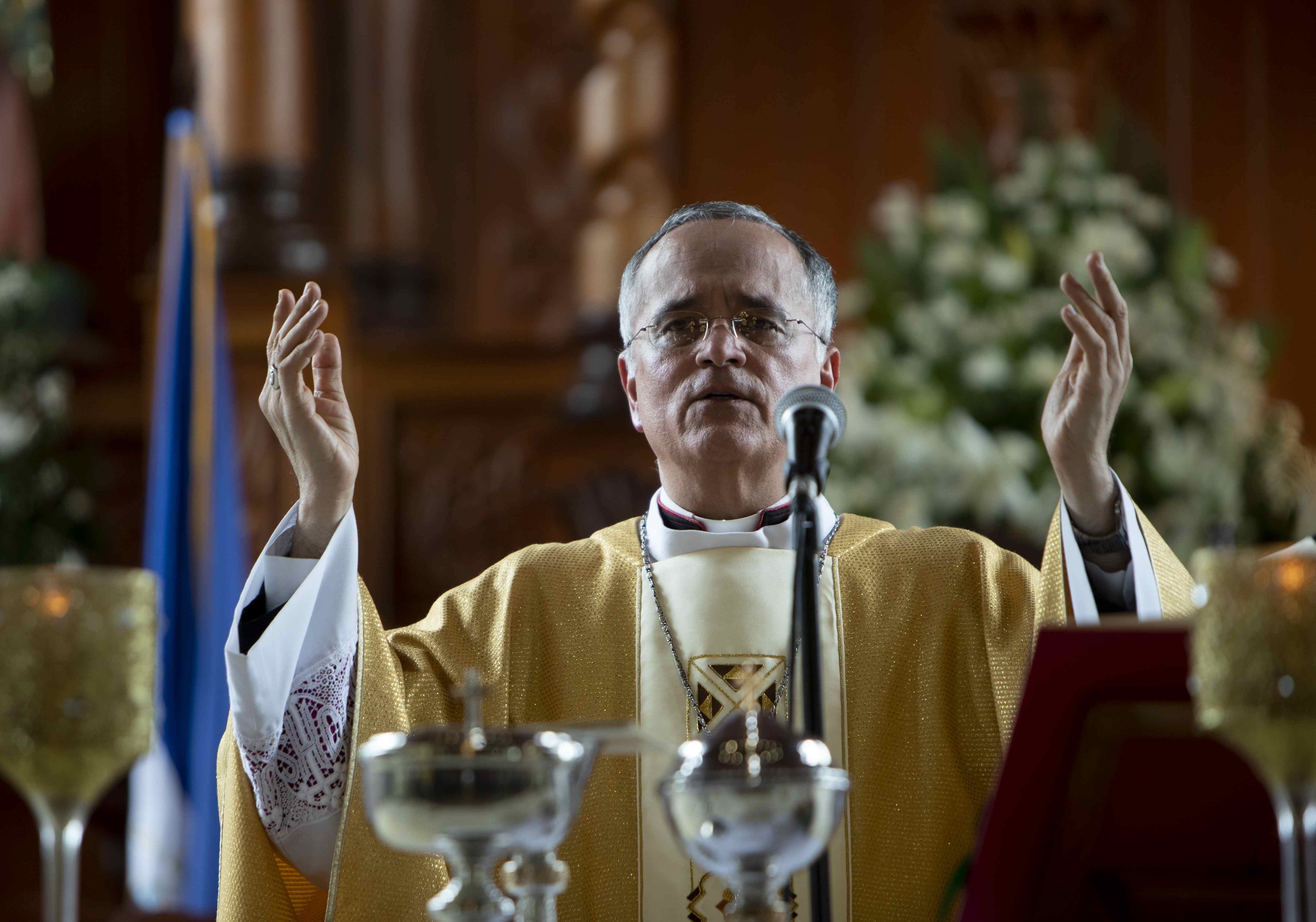 El obispo auxiliar de Managua, monseñor Silvio Báez, en una fotografía de archivo. EFE/ Jorge Torres