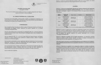 El Consejo Superior de la Judicatura crea cargos transitorios para magistrados de apoyo en el caso Uribe Vélez - crédito Consejo Superior de la Judicatura