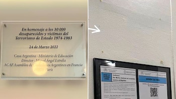 Retiraron una placa en la
