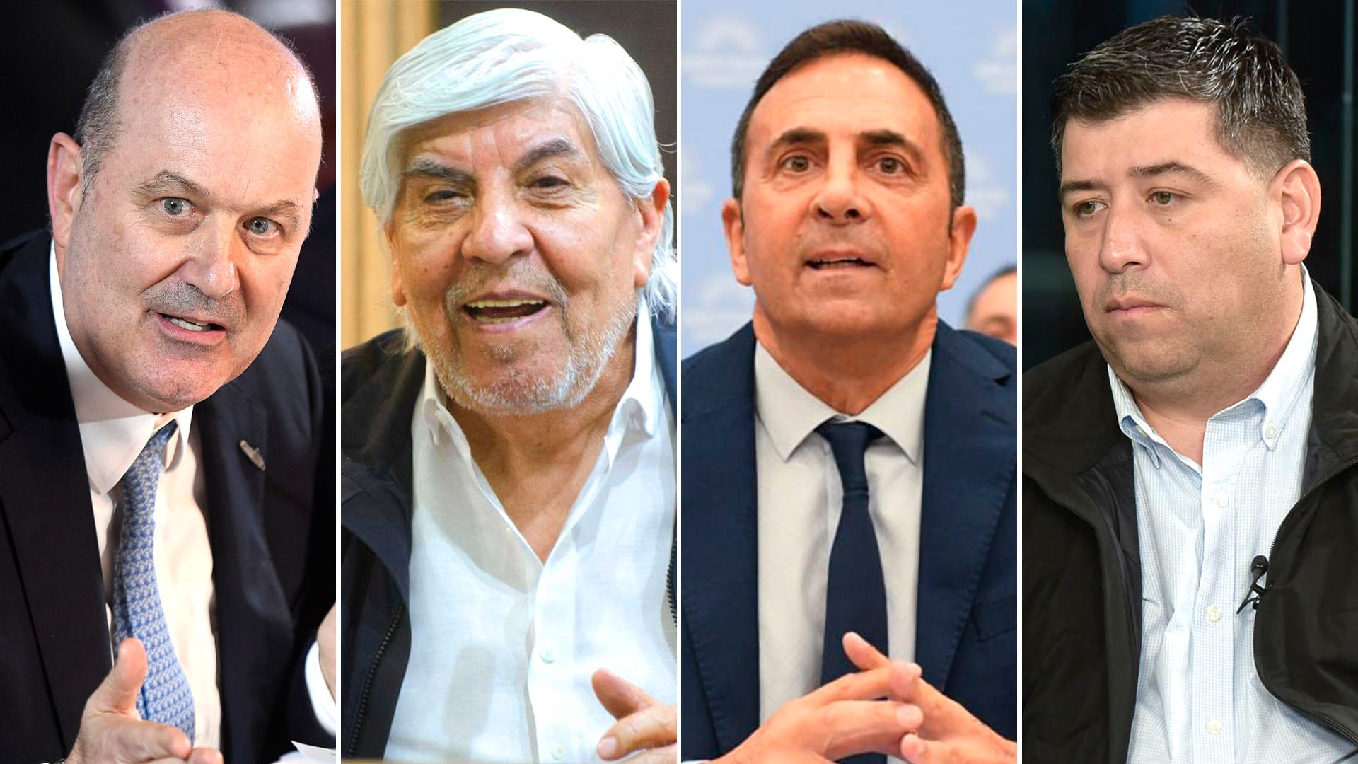 Federico Sturzenegger, Hugo Moyano, Julio Cordero y Cristian Jerónimo