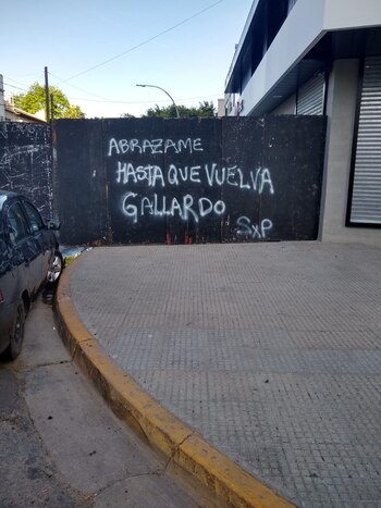 "Abrazame hasta que Gallardo vuelva",