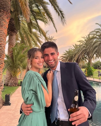 Karime Scander con su novio