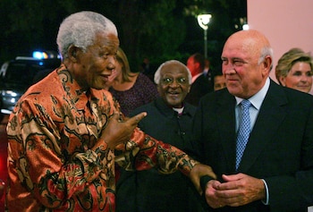 Nelson Mandela y FW de Klerk en 2006 (Reuters)