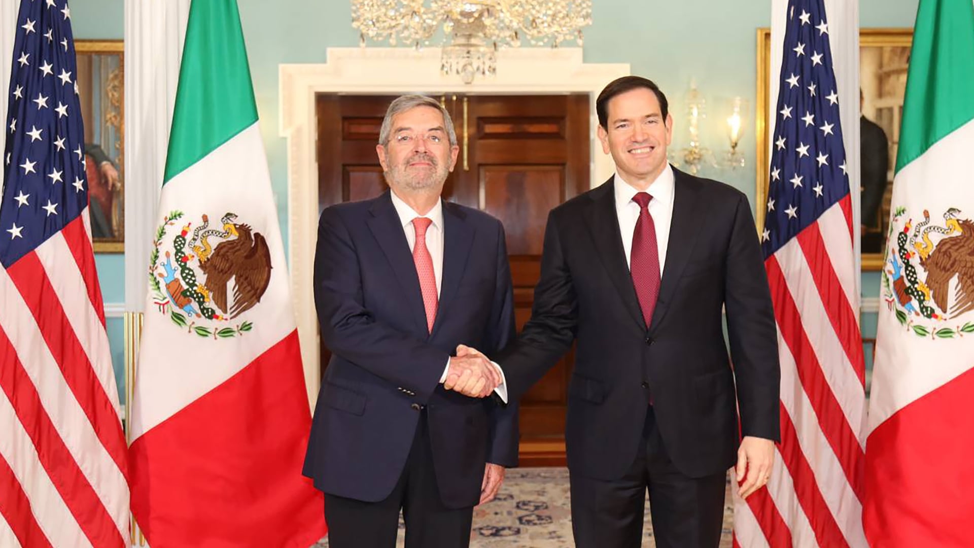 Marco Rubio y Juan Ramón de la Fuente abordan cooperación en seguridad entre Estados Unidos y México