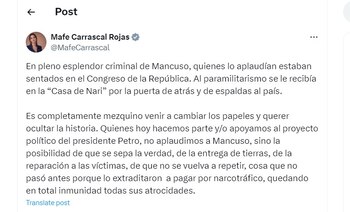 María Fernanda Carrascal dijo que