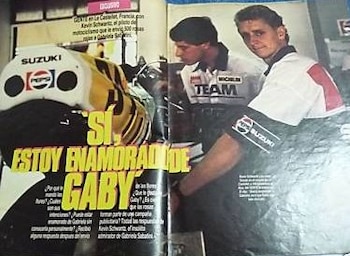 "Sí, estoy enamorado de Gaby": el título de la entrevista con revista Gente en el Paul Ricard en 1988