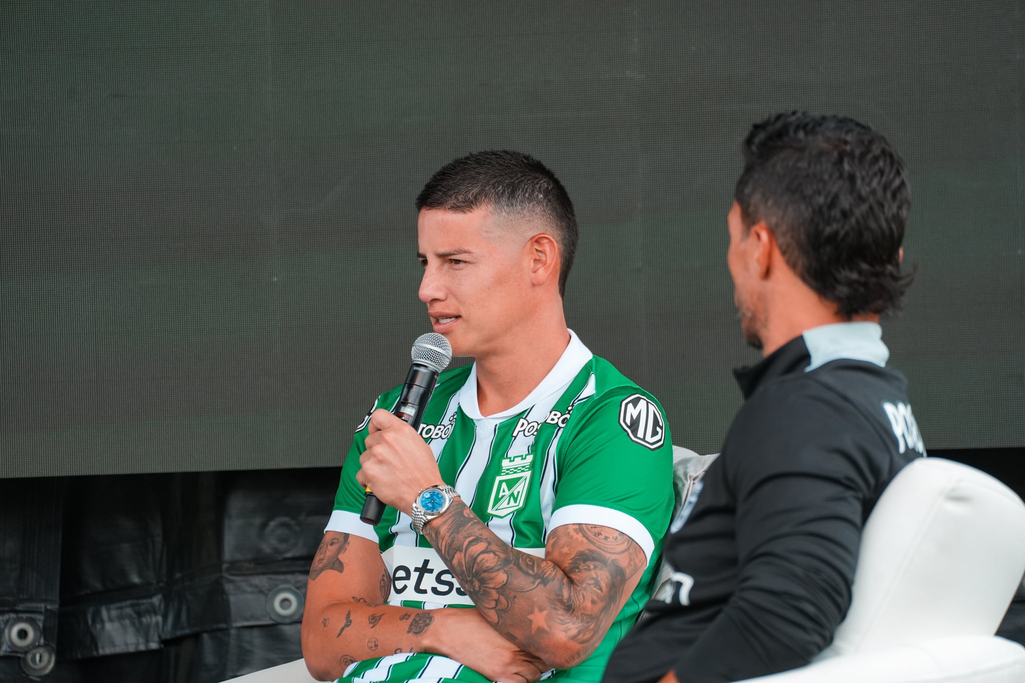 James Rodríguez durante su presentación en Atlético Nacional en Guarne - crédito Jefatura de Prensa de Atlético Nacional