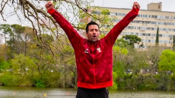 Stefano Peschiera, otro grito de campeón. - Crédito: IPD