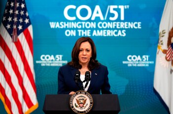 La vicepresidenta Kamala Harris. EFE/EPA/Leigh