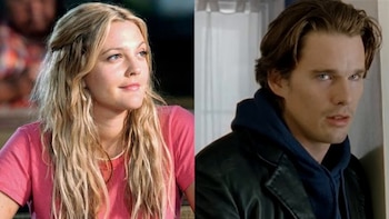 Ethan Hawke y Drew Barrymore fueron parte de varias películas exitosas de los 90. (Captura de video)