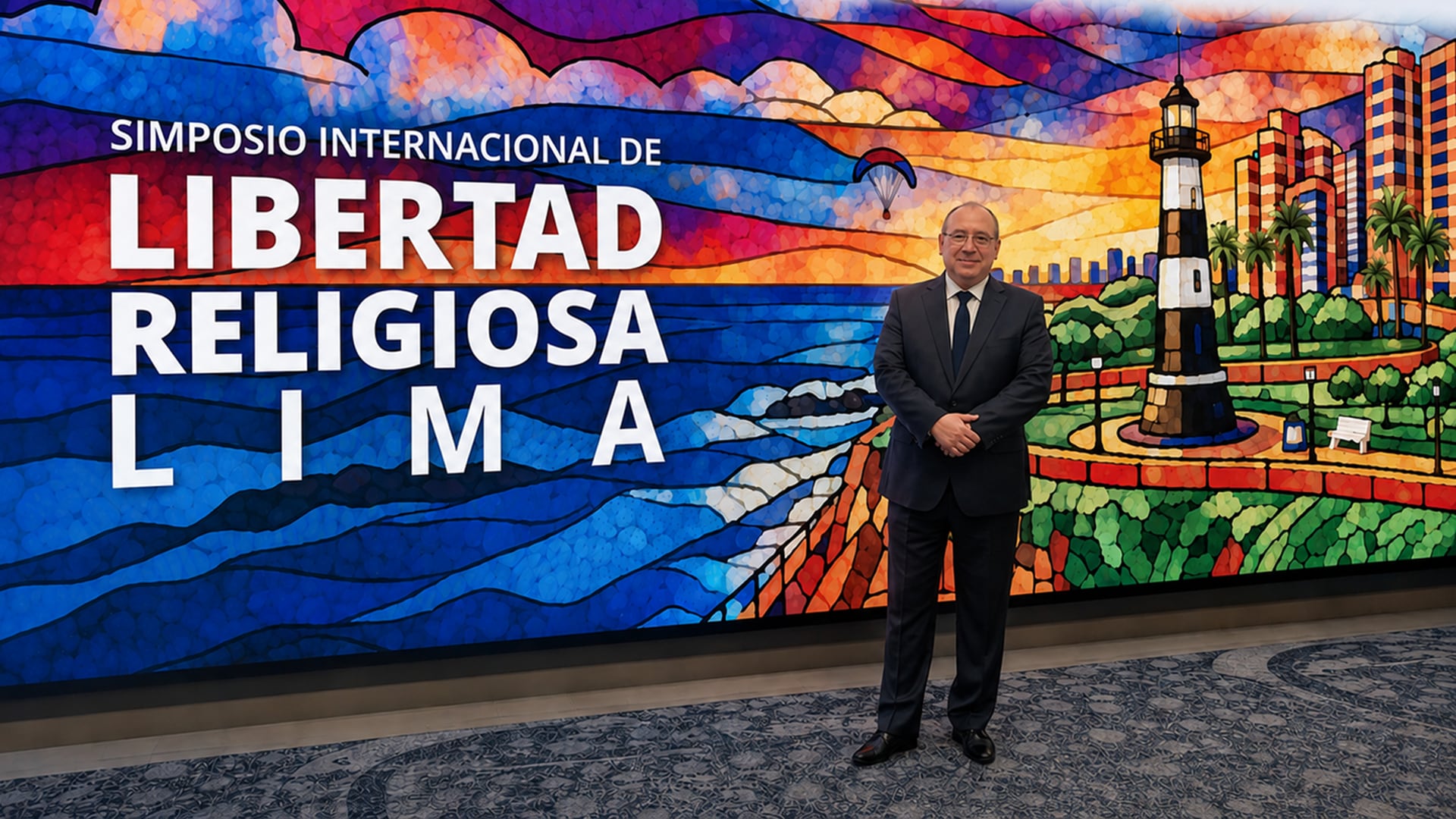 Rabino Dr. Fishel Szlajen en el Simposio Internacional de Libertad Religiosa, Lima, Perú