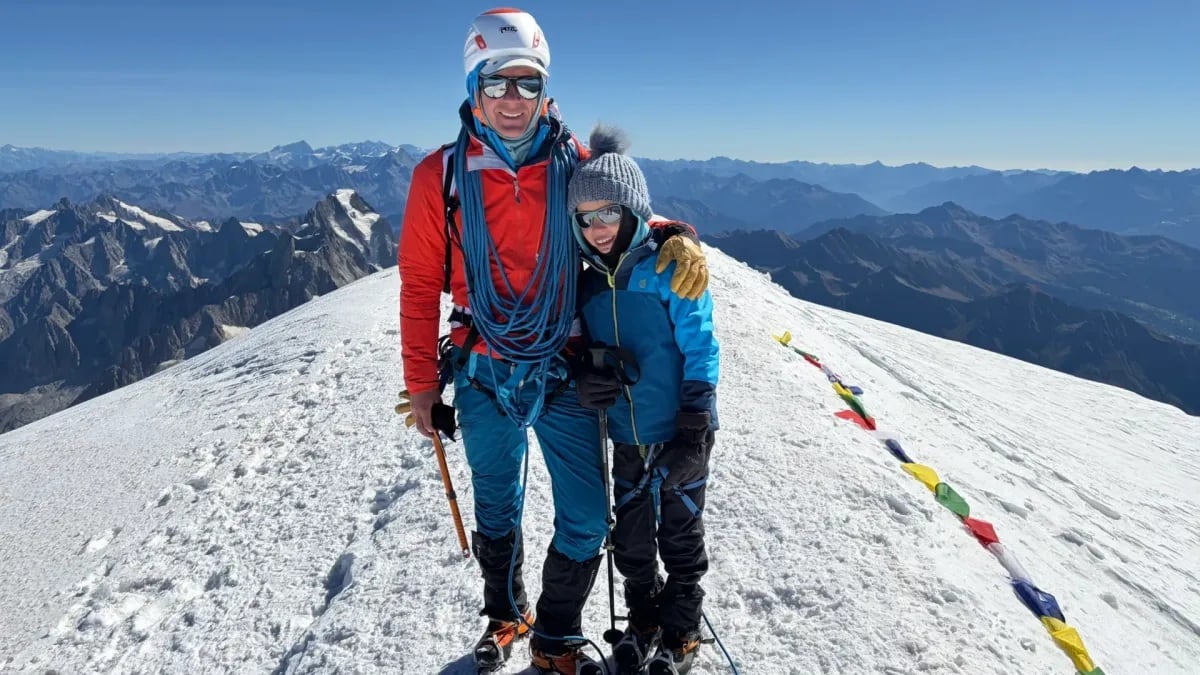 Lelio Massimo di Roccasecca completó el 4 de septiembre, junto a su padre, la ruta francesa desde Chamonix hasta los 4.807 metros (Imagen: Familia Massimo di Roccasecca)