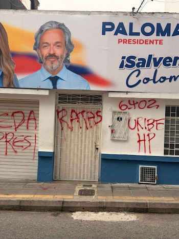 Mientras Paloma Valencia y Juan Daniel Oviedo cumplían agenda en Bucaramanga, la sede fue intervenida y reportada como centro de actividades de campaña - crédito Paloma Valencia/X