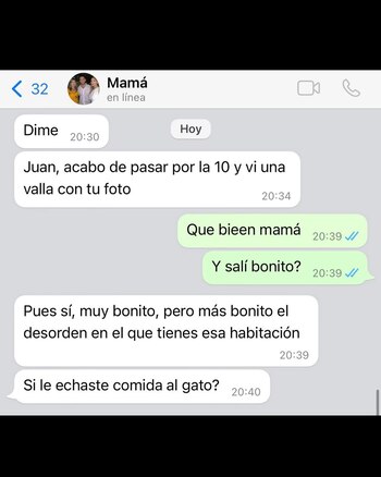 Mamá de Juan Duque lo