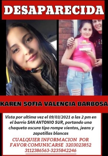 Se busca a Karen Sofía