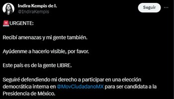 La senadora de Movimiento Ciudadano