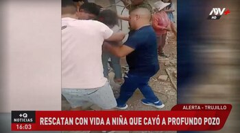 Niña cayó a pozo de