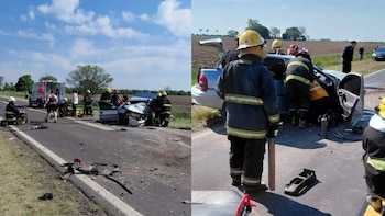 Brutal accidente en Santa Fe: dos autos chocaron de frente, tuvieron que rescatar a los conductores y uno murió