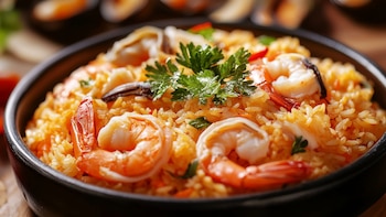Arroz con mariscos al estilo