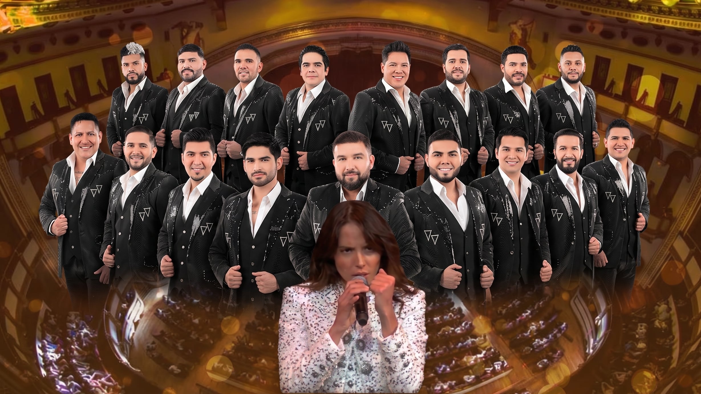 Ambas presentaciones se realizarán de forma breve al cierre del concurso, en una noche que reunirá a la banda sinaloense, con nueve décadas de trayectoria, y a los siete finalistas del certamen. (Composición fotográfica)