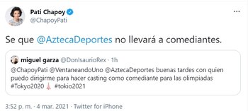 Pati Chapoy comentó que Azteca