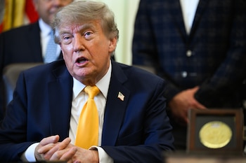 Donald Trump habla sobre México. EFE/ANNABELLE GORDON