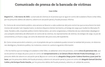 Comunicado de prensa de la