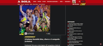 El astro portugués también fue destacado por otro de los medios deportivos especializados de la región ibérica-crédito ABola