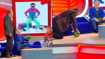 ‘Melcochita’ sorprende a Paolo Guerrero y Aldo Miyashiro con inesperado ejercicio: “Agilito”